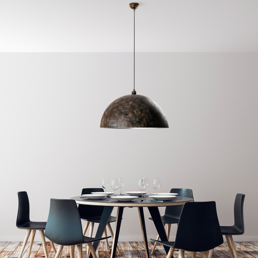 Kattokruunu johdossa KURE 1xE27/40W/230V halkaisija 60 cm harmaa