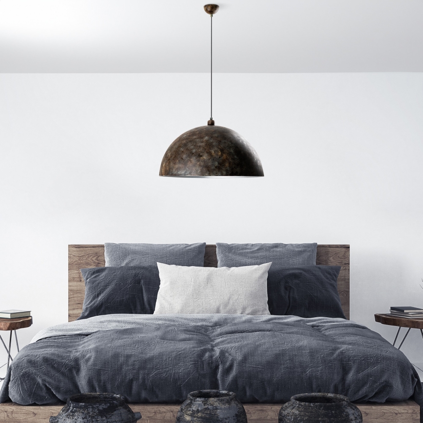 Kattokruunu johdossa KURE 1xE27/40W/230V halkaisija 60 cm harmaa