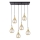 Kattokruunu johdossa LACRIMA HONEY 6xE27/60W/230V musta/kulta/savuinen beige