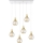 Kattokruunu johdossa LACRIMA HONEY 6xE27/60W/230V valkoinen/kulta/savuinen beige