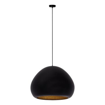Kattokruunu johdossa LAVA 1xE27/15W/230V musta/kulta