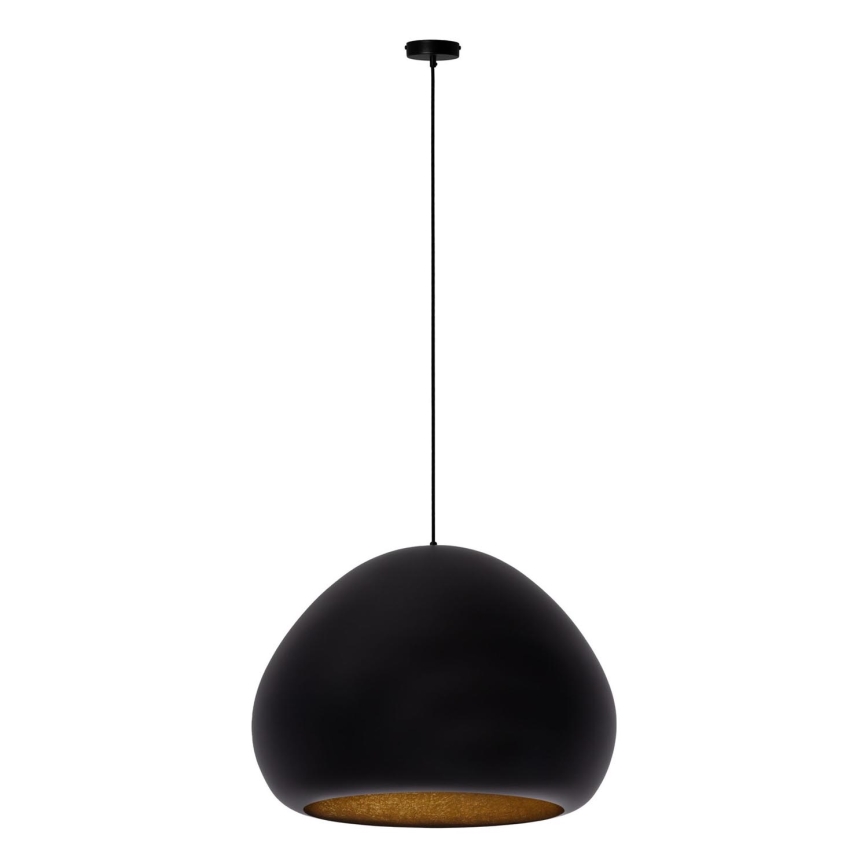 Kattokruunu johdossa LAVA 1xE27/15W/230V musta/kulta