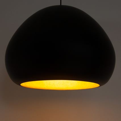 Kattokruunu johdossa LAVA 1xE27/15W/230V musta/kulta