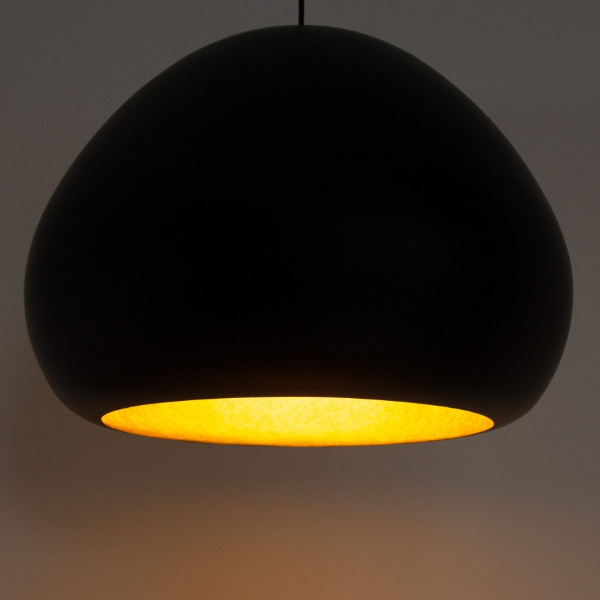 Kattokruunu johdossa LAVA 1xE27/15W/230V musta/kulta