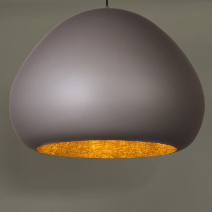 Kattokruunu johdossa LAVA 1xE27/15W/230V taupe/kulta