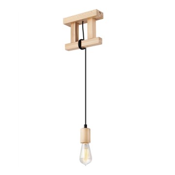 Kattokruunu johdossa LEON 1xE27/60W/230V pyökki - FSC sertifioitu