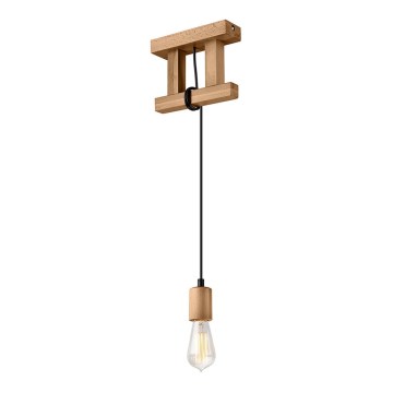 Kattokruunu johdossa LEON 1xE27/60W/230V pyökki - FSC sertifioitu