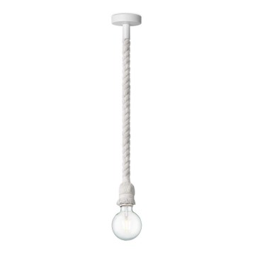 Kattokruunu johdossa LEONARDO ROPE 1xE27/10W/230V valkoinen