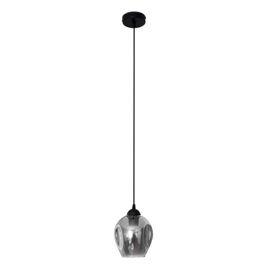 Kattokruunu johdossa LILI 1xE27/15W/230V musta/harmaa
