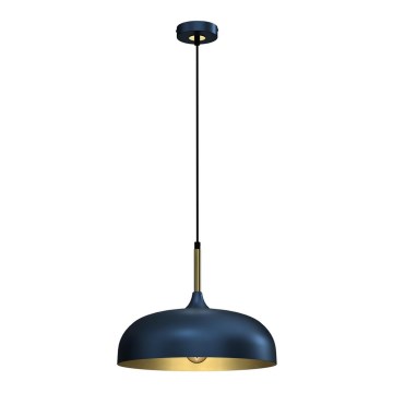 Kattokruunu johdossa LINCOLN 1xE27/60W/230V d. 35 cm sininen