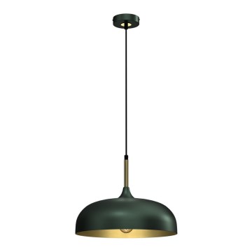 Kattokruunu johdossa LINCOLN 1xE27/60W/230V d. 35 cm vihreä