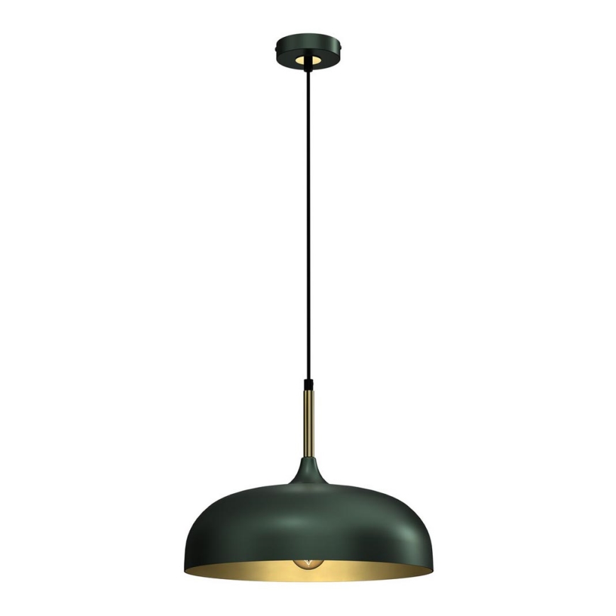Kattokruunu johdossa LINCOLN 1xE27/60W/230V d. 35 cm vihreä