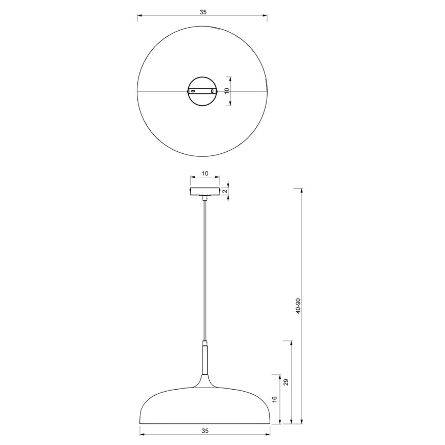 Kattokruunu johdossa LINCOLN 1xE27/60W/230V d. 35 cm vihreä