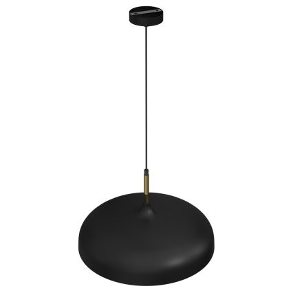 Kattokruunu johdossa LINCOLN 1xE27/60W/230V d. 45 cm musta