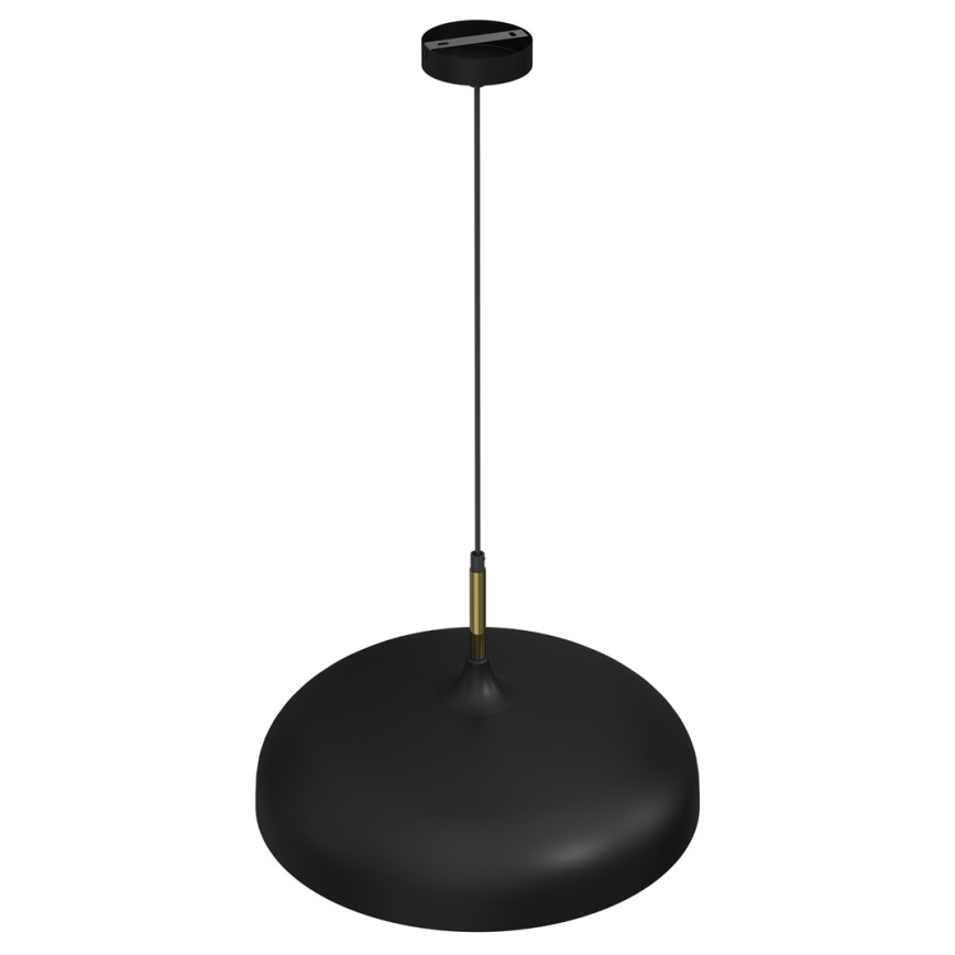 Kattokruunu johdossa LINCOLN 1xE27/60W/230V d. 45 cm musta