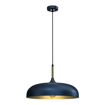Kattokruunu johdossa LINCOLN 1xE27/60W/230V d. 45 cm sininen