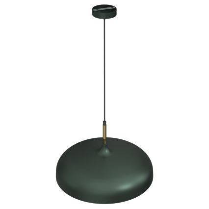 Kattokruunu johdossa LINCOLN 1xE27/60W/230V d. 45 cm vihreä