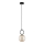 Kattokruunu johdossa LISTER 1xE14/10W/230V musta/savuinen beige