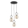 Kattokruunu johdossa LISTER 3xE14/10W/230V musta/savuinen beige