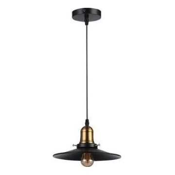 Kattokruunu johdossa LOFT 1xE27/60W/230V halkaisija 22 cm musta
