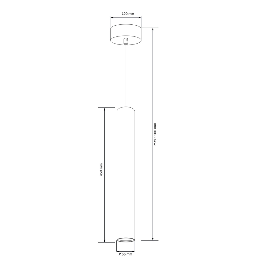 Kattokruunu johdossa LUNGOMARE 1xGU10/10W/230V mattakromi