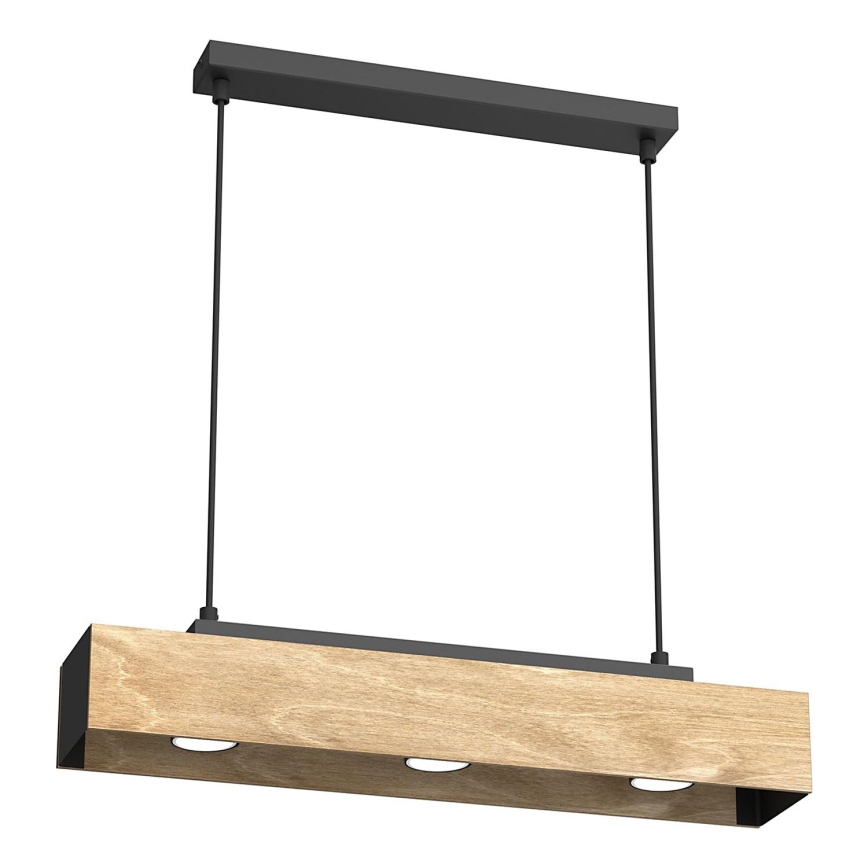 Kattokruunu johdossa MAISON 3xGU10/8W/230V ruskea/tammi