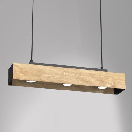 Kattokruunu johdossa MAISON 3xGU10/8W/230V ruskea/tammi