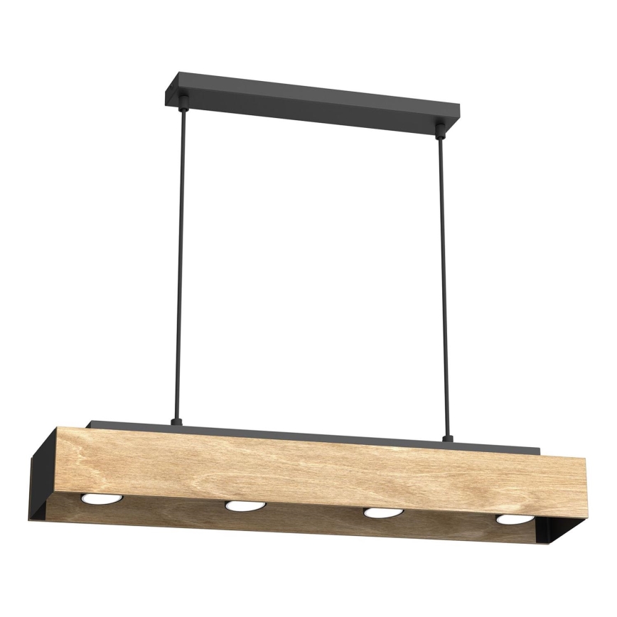 Kattokruunu johdossa MAISON 4xGU10/8W/230V ruskea/tammi