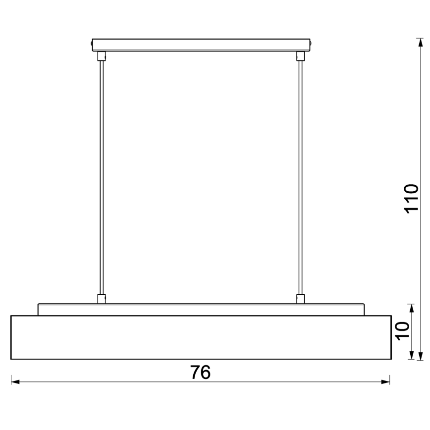 Kattokruunu johdossa MAISON 4xGU10/8W/230V ruskea/tammi
