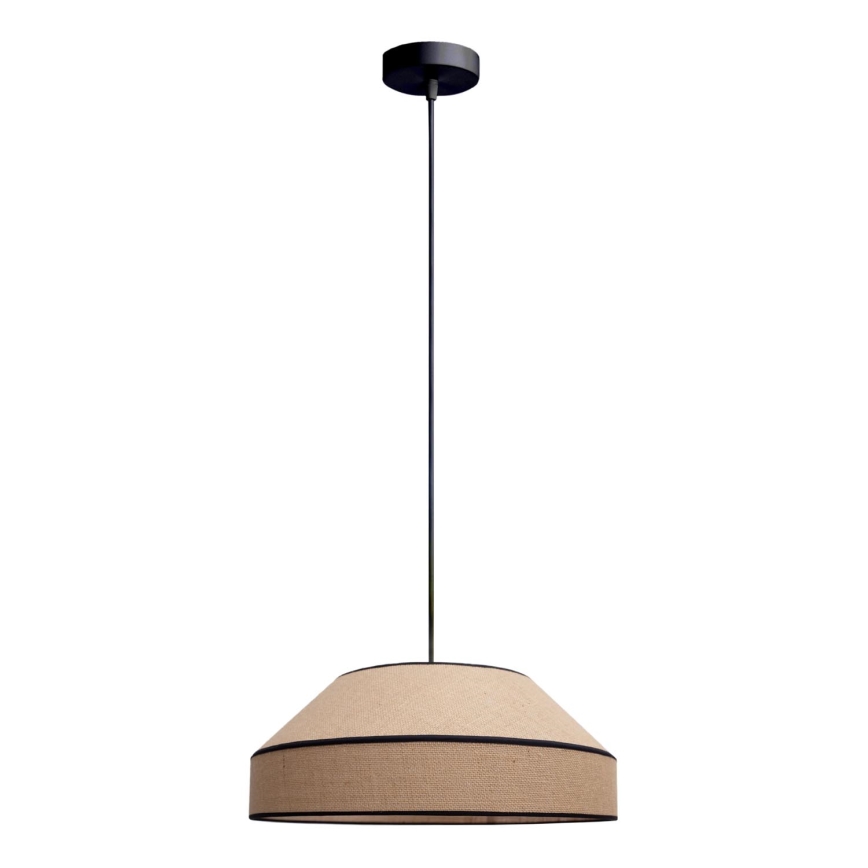 Kattokruunu johdossa MANISO 1xE27/60W/230V halkaisija 45 cm beige