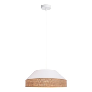 Kattokruunu johdossa MANISO 1xE27/60W/230V halkaisija 45 cm valkoinen/beige