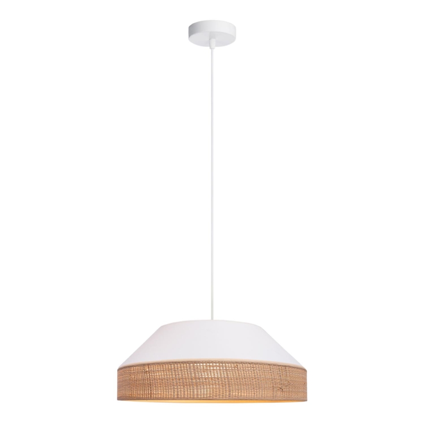 Kattokruunu johdossa MANISO 1xE27/60W/230V halkaisija 45 cm valkoinen/beige