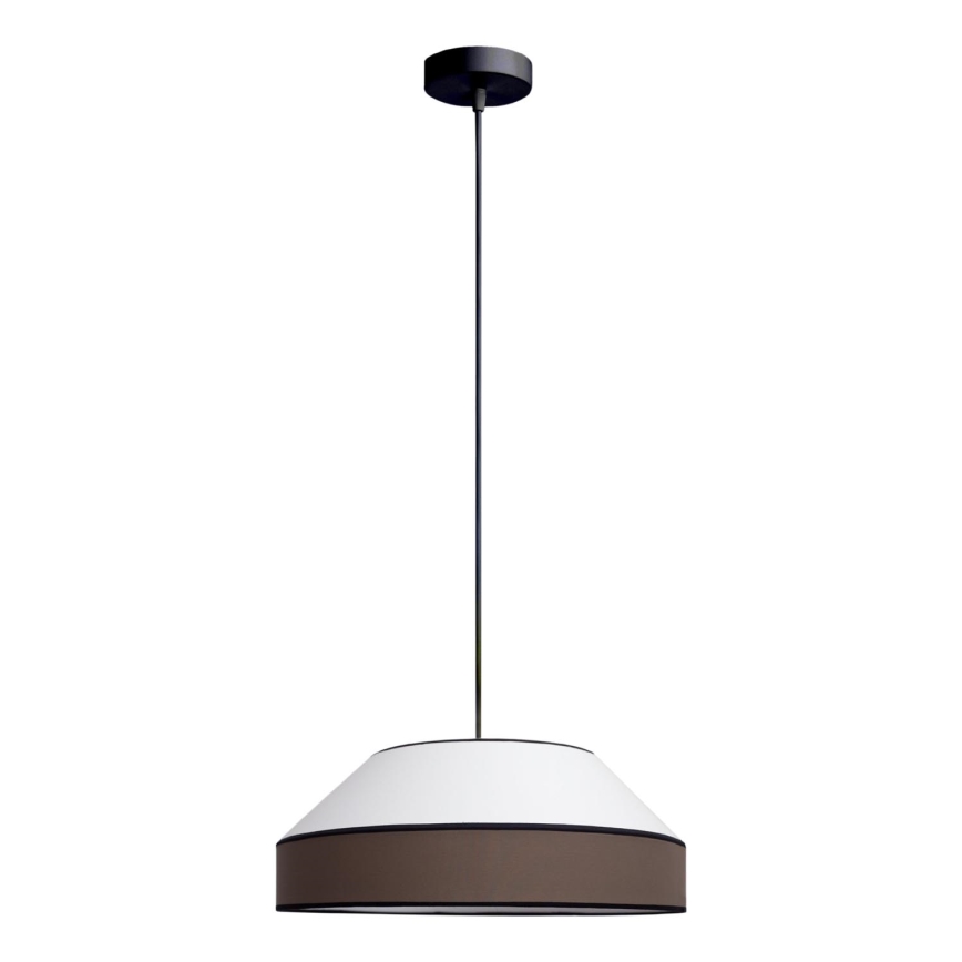 Kattokruunu johdossa MANISO 1xE27/60W/230V halkaisija 45 cm valkoinen/ruskea