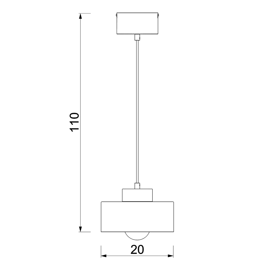 Kattokruunu johdossa MARTI 1xE27/15W/230V valkoinen/kiiltävä kromi