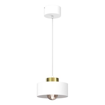 Kattokruunu johdossa MARTI 1xE27/15W/230V valkoinen/kulta