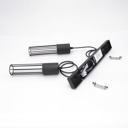 Kattokruunu johdossa MELODY 2xE27/15W/230V musta