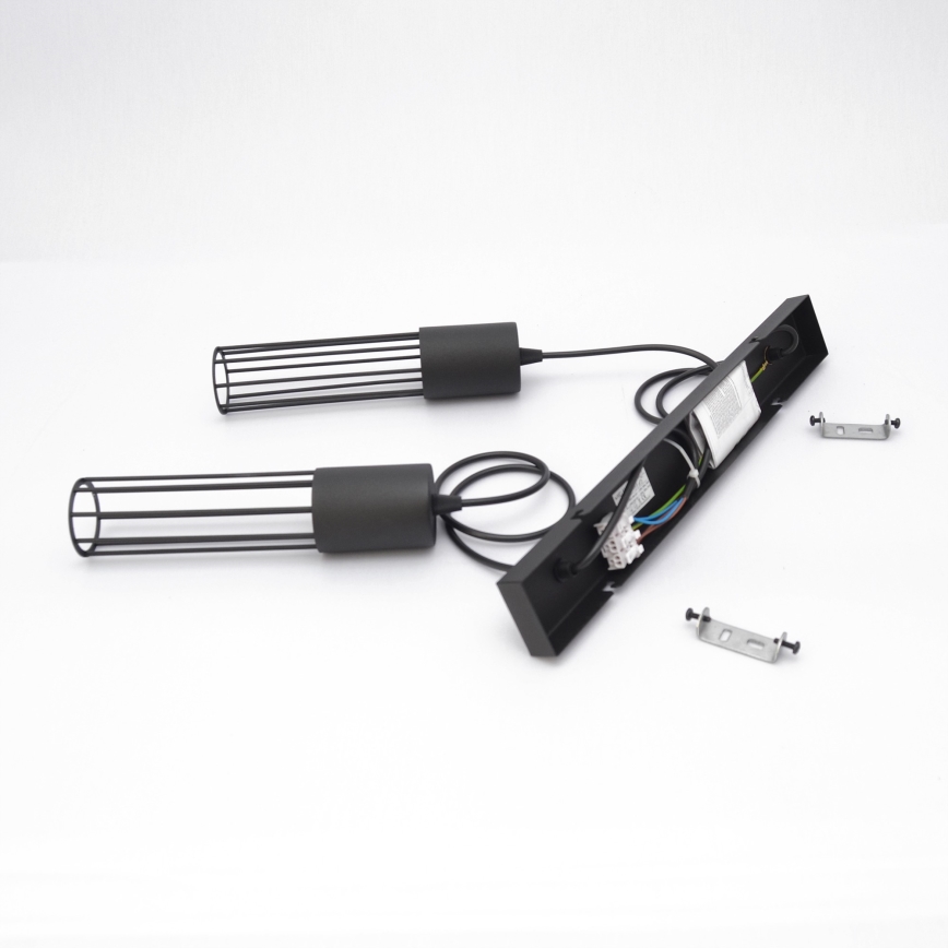 Kattokruunu johdossa MELODY 2xE27/15W/230V musta