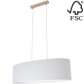 Kattokruunu johdossa MERCEDES 2xE27/40W/230V valkoinen/tammi – FSC sertifioitu
