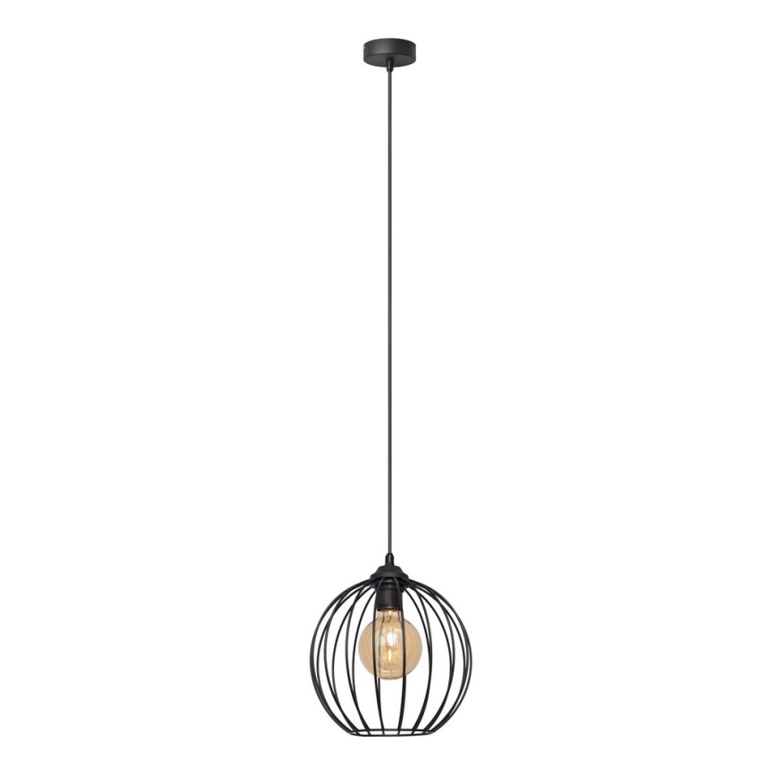 Kattokruunu johdossa MERCURE 1xE27/15W/230V halkaisija 24 cm musta