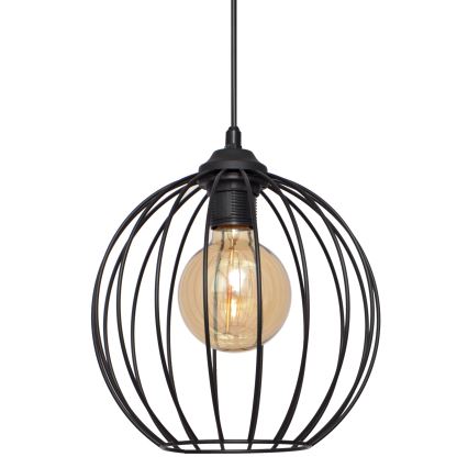 Kattokruunu johdossa MERCURE 1xE27/15W/230V halkaisija 24 cm musta