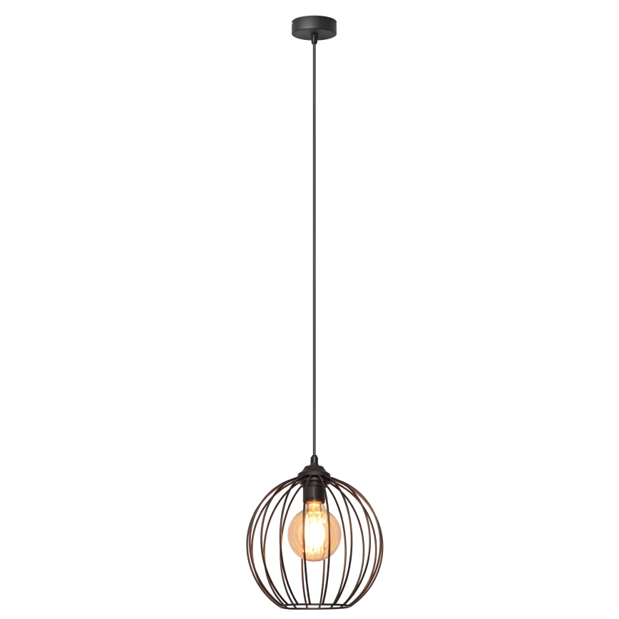 Kattokruunu johdossa MERCURE 1xE27/15W/230V halkaisija 24 cm musta