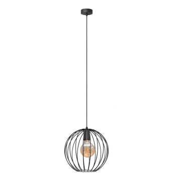 Kattokruunu johdossa MERCURE 1xE27/15W/230V halkaisija 30 cm musta
