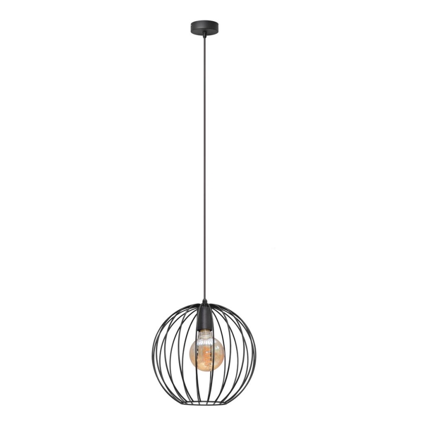 Kattokruunu johdossa MERCURE 1xE27/15W/230V halkaisija 30 cm musta