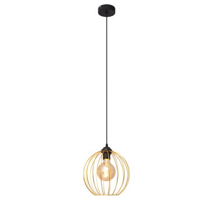 Kattokruunu johdossa MERCURE 1xE27/15W/230V kulta/musta