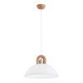 Kattokruunu johdossa MIGOT 1xE27/15W/230V beige/kiiltävä kromi