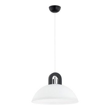 Kattokruunu johdossa MIGOT 1xE27/15W/230V musta/kiiltävä kromi