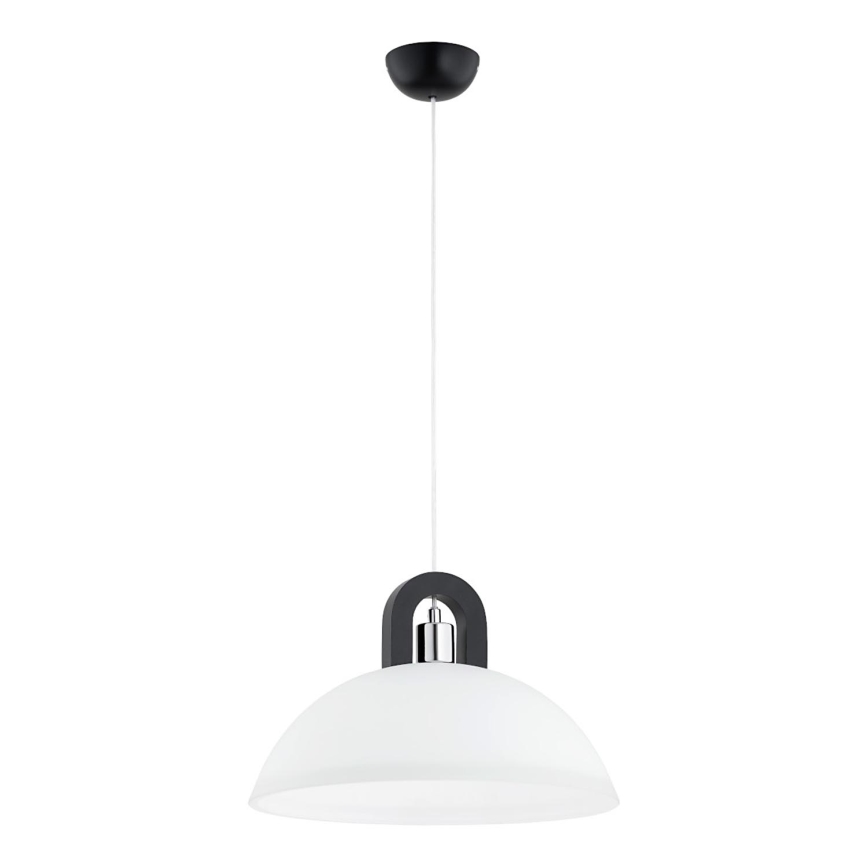 Kattokruunu johdossa MIGOT 1xE27/15W/230V musta/kiiltävä kromi