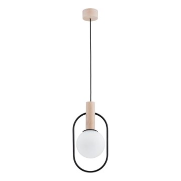 Kattokruunu johdossa MIKI 1xE14/10W/230V musta/beige