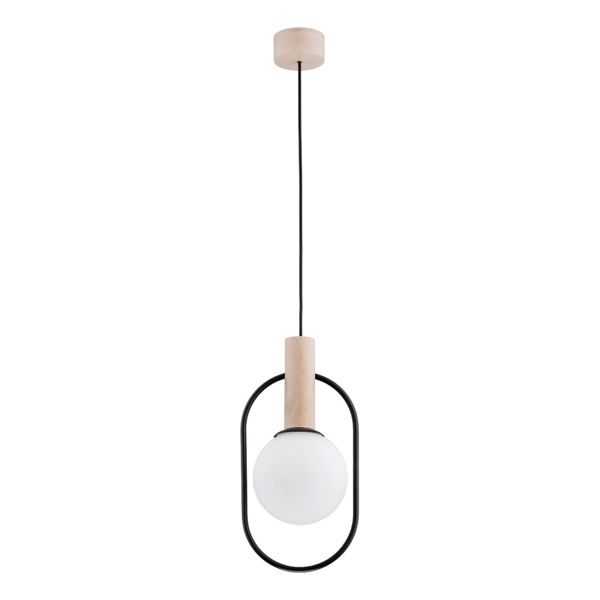 Kattokruunu johdossa MIKI 1xE14/10W/230V musta/beige