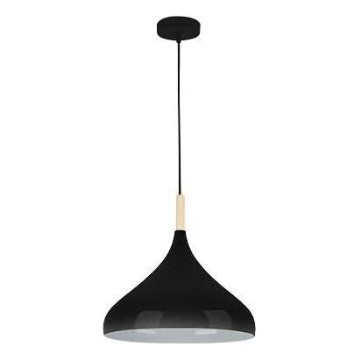 Kattokruunu johdossa MIKO 1xE27/60W/230V halkaisija 32 cm musta